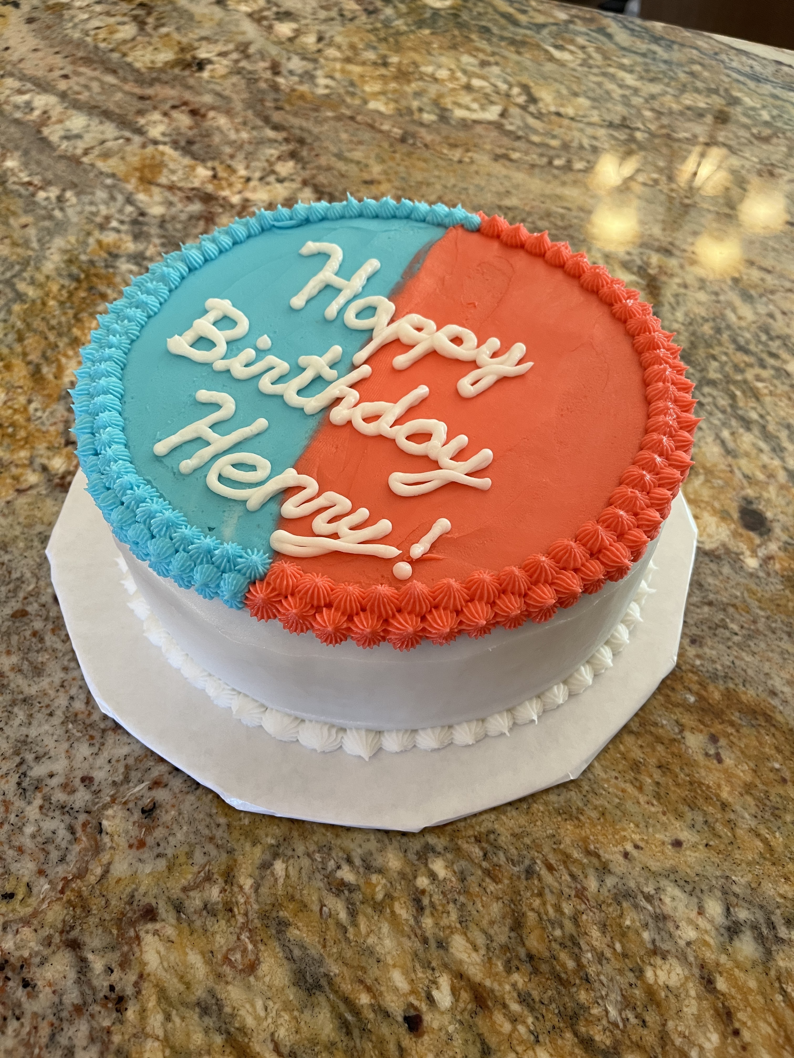 Red, White and Blue Celebration Cake.